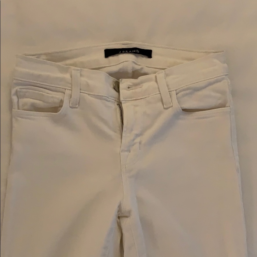 J. Brand white skinny jeans